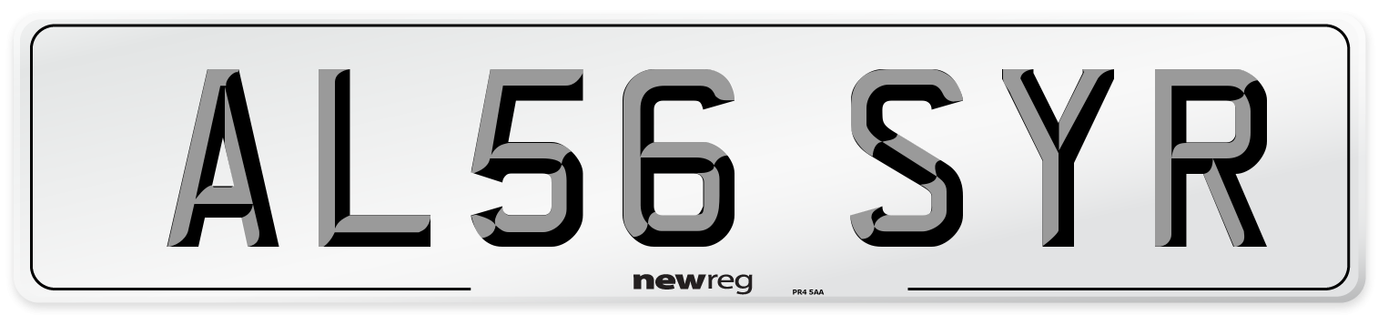 AL56 SYR Number Plate from New Reg